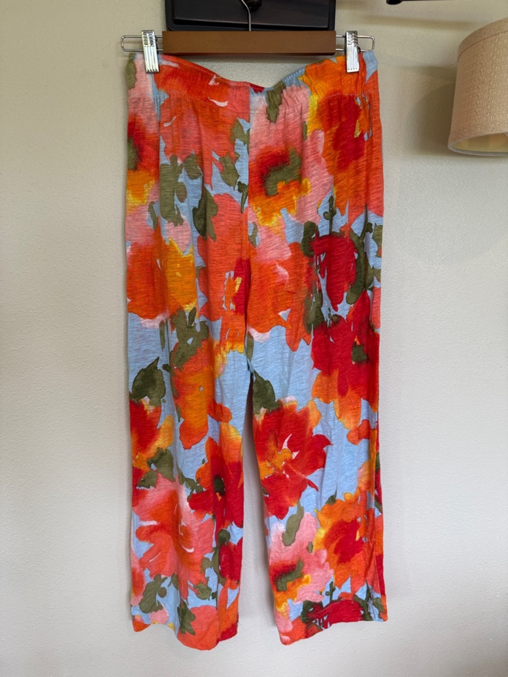 Joie Multicolor Floral Linen-Blend Beach Pants Small - Picture 5 of 7